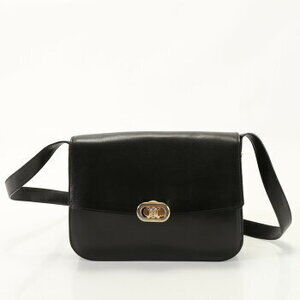 Celine Triomphe leather Crossbody Bag black